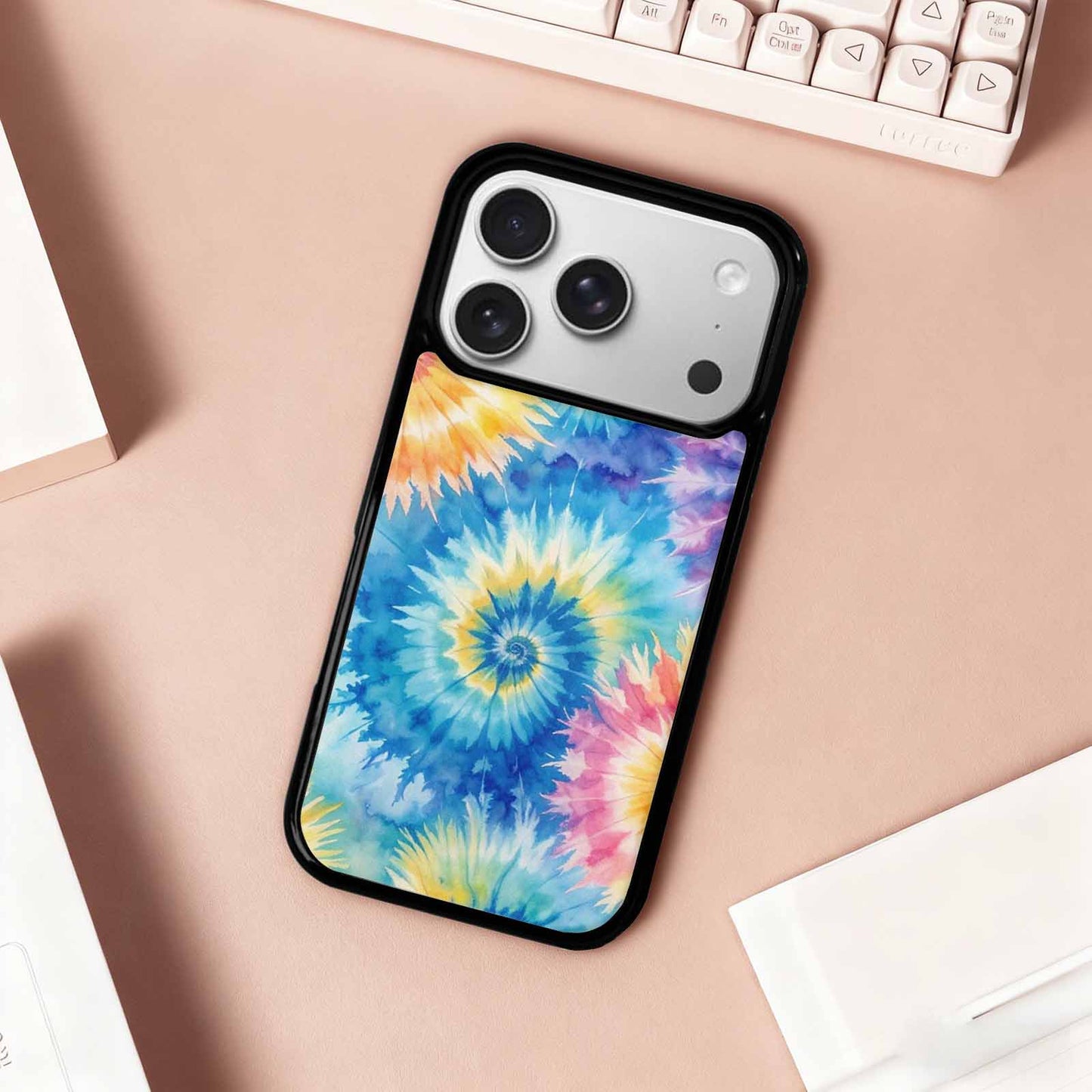iPhone 17 Pro Case — Small Tie Dye Swirl Pattern Tie, Custom Designed Case Cover