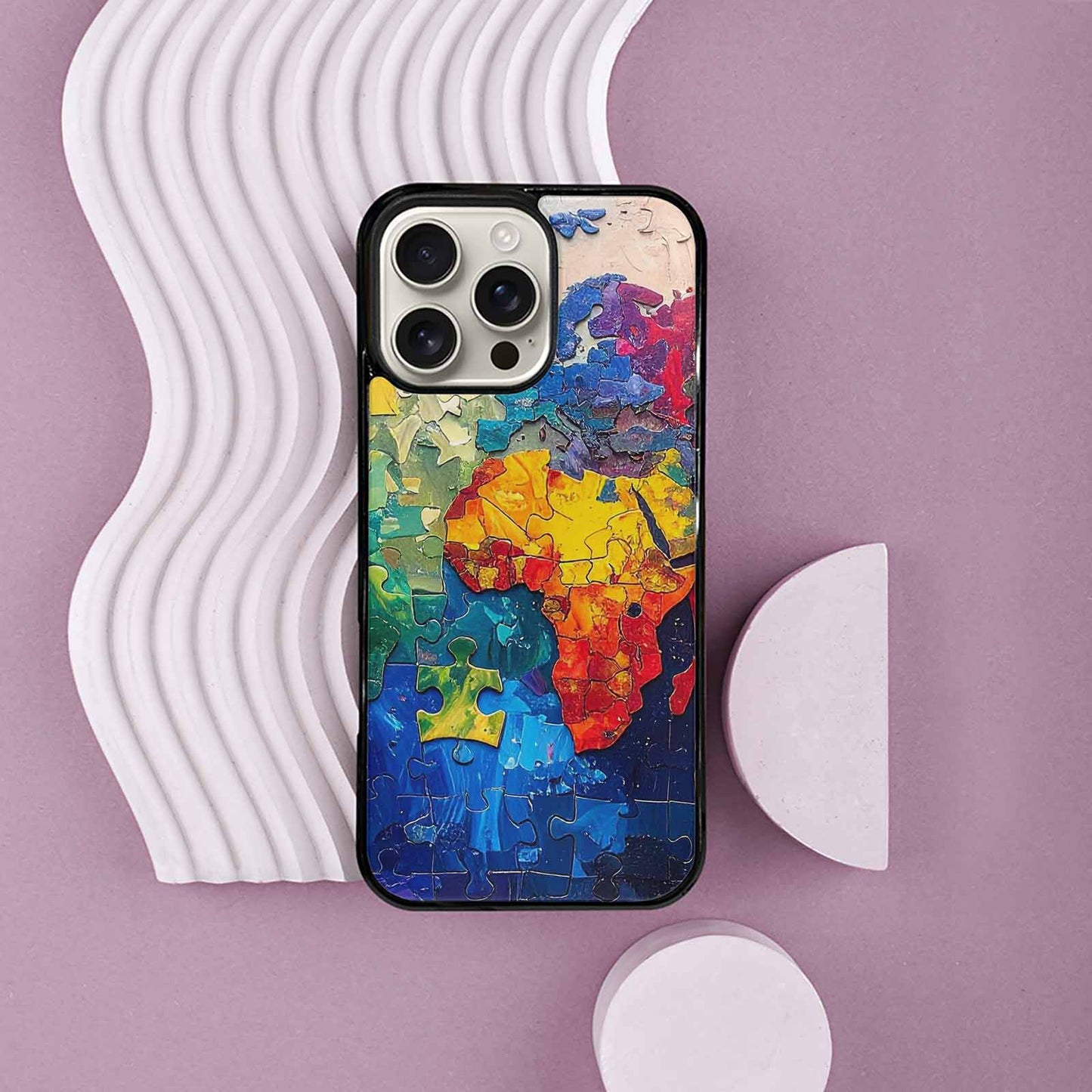 iPhone 16 Pro Max Case — Autism Puzzle Pieces Puzzle Piece Pattern, Unique Phone Case Design
