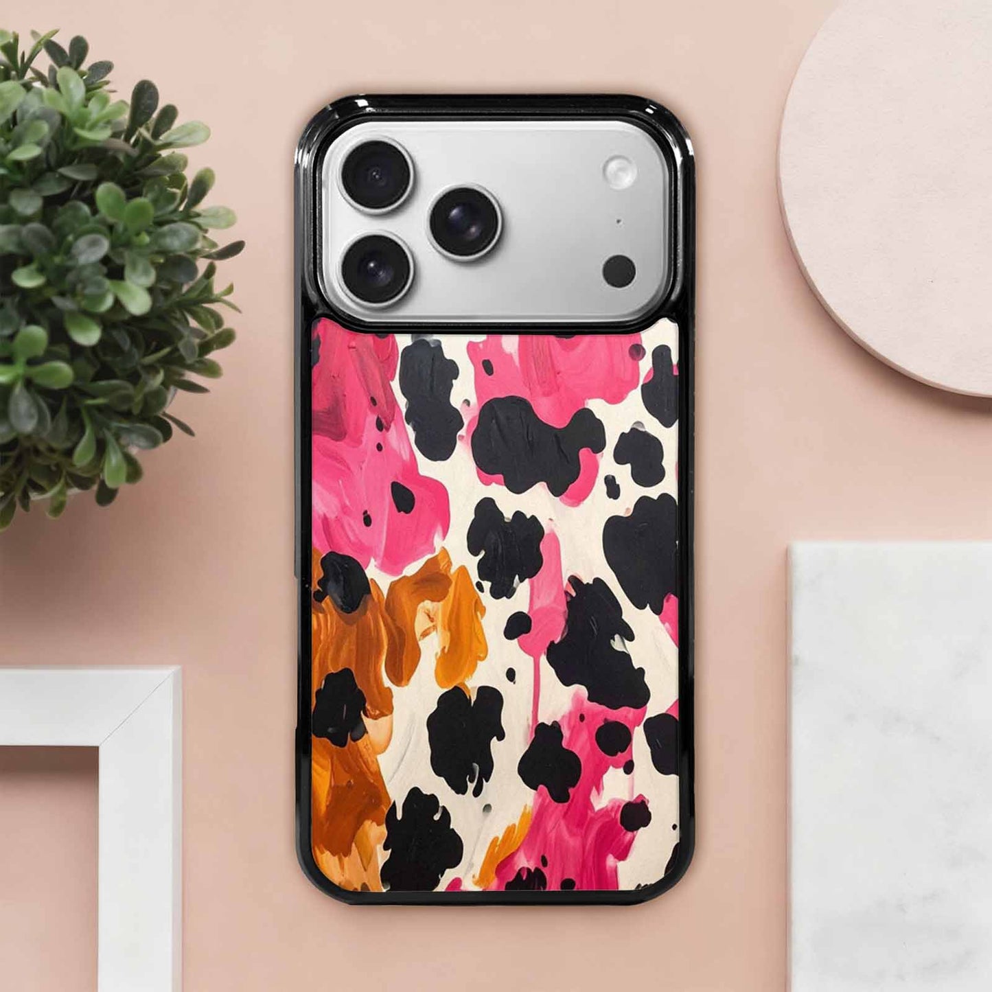 iPhone 17 Pro Max Case — Small Cow Animal Print Animal Print, Personalized Phone Case