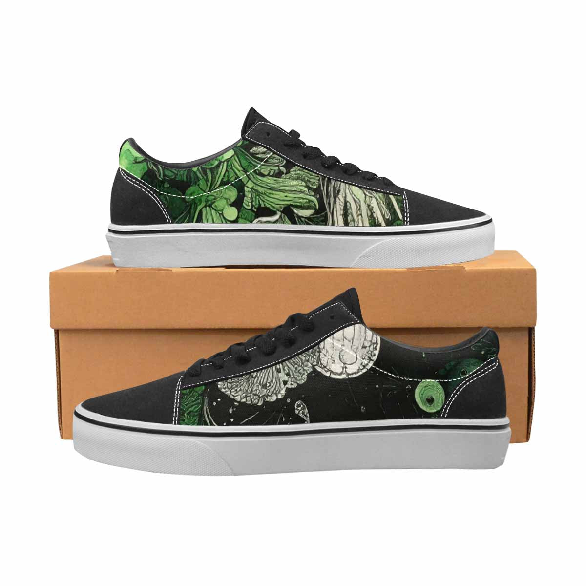 WOMEN'S Sea Creature Burst Lace-Up Canvas Aesthetic Custom Shoes