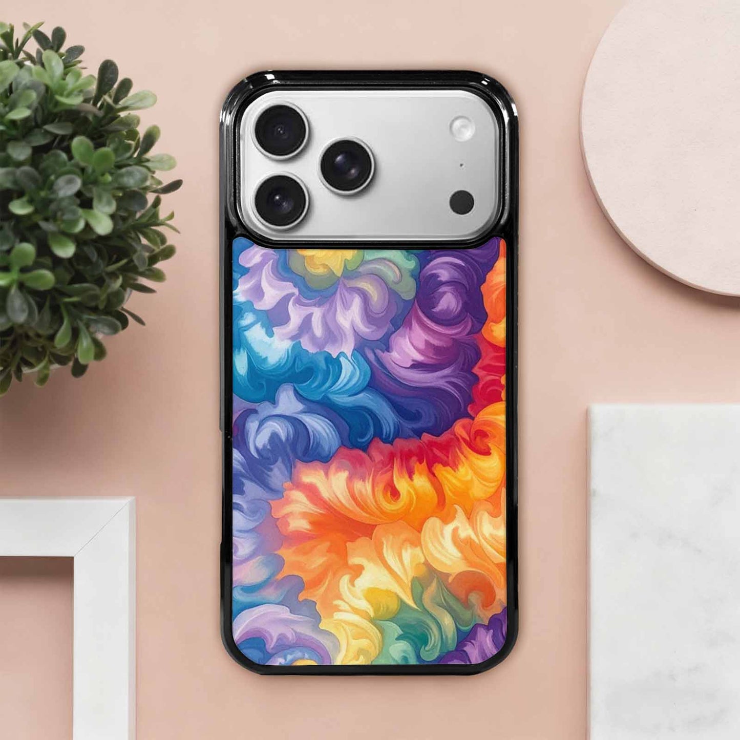 iPhone 17 Pro Max Case — Tie Dye Swirls Tie Dye Tie, Custom Designed Case Cover