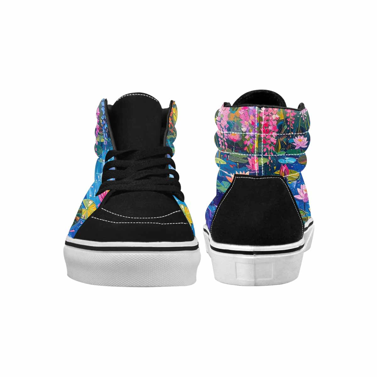 MEN'S Full Color Vibrant Monet High Top Canvas Dark Academia Custom Sneakers