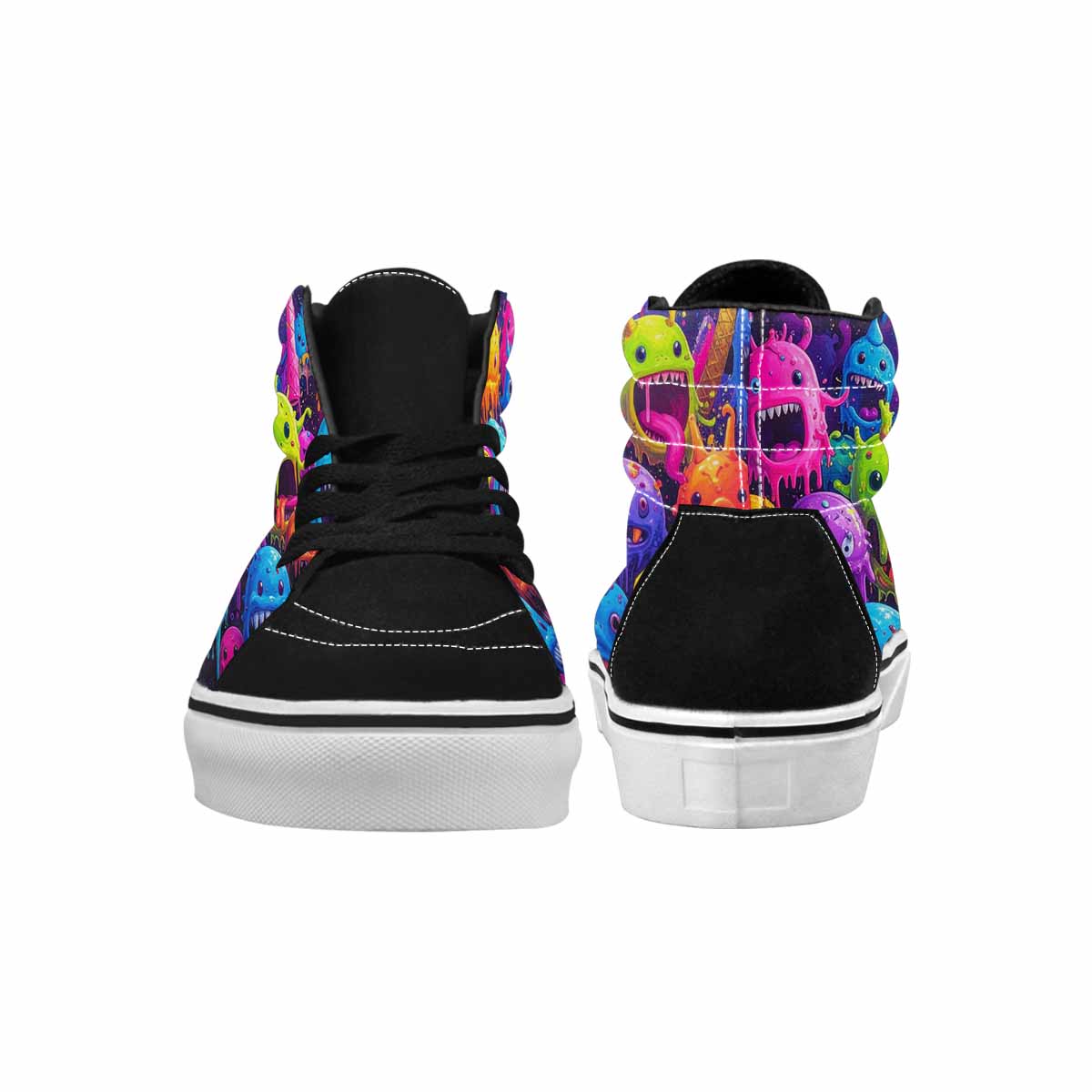 MEN'S Ice Cream Monsters High Top Canvas Vivid Sneakers