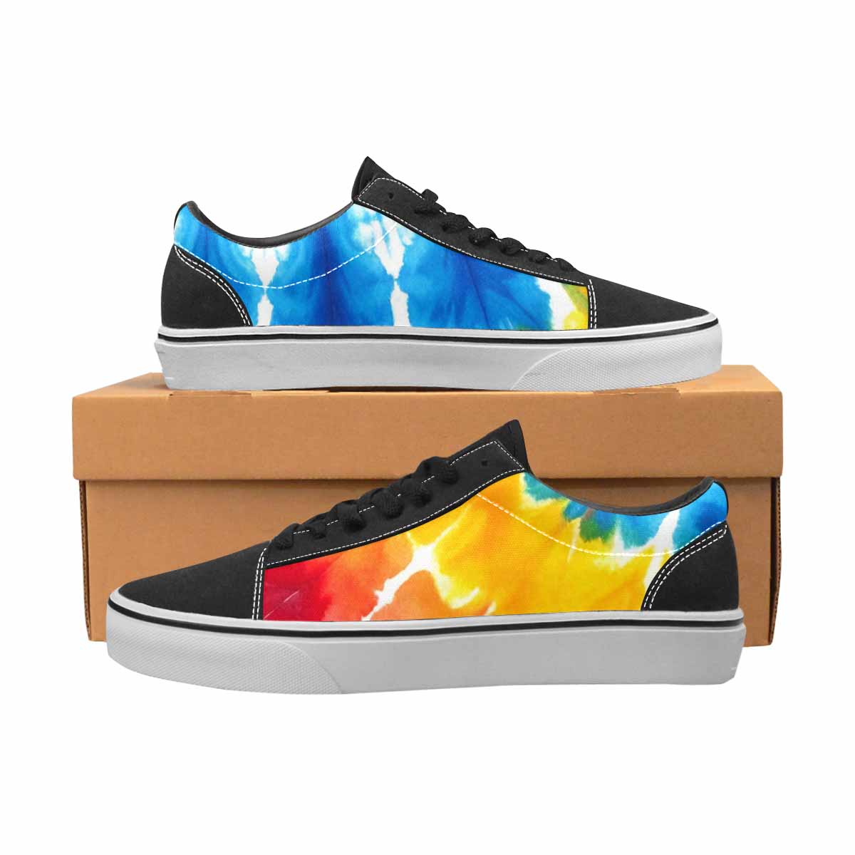 WOMEN'S Tie Dye Drip Canvas Lace-Up Cottagecore Sneakers