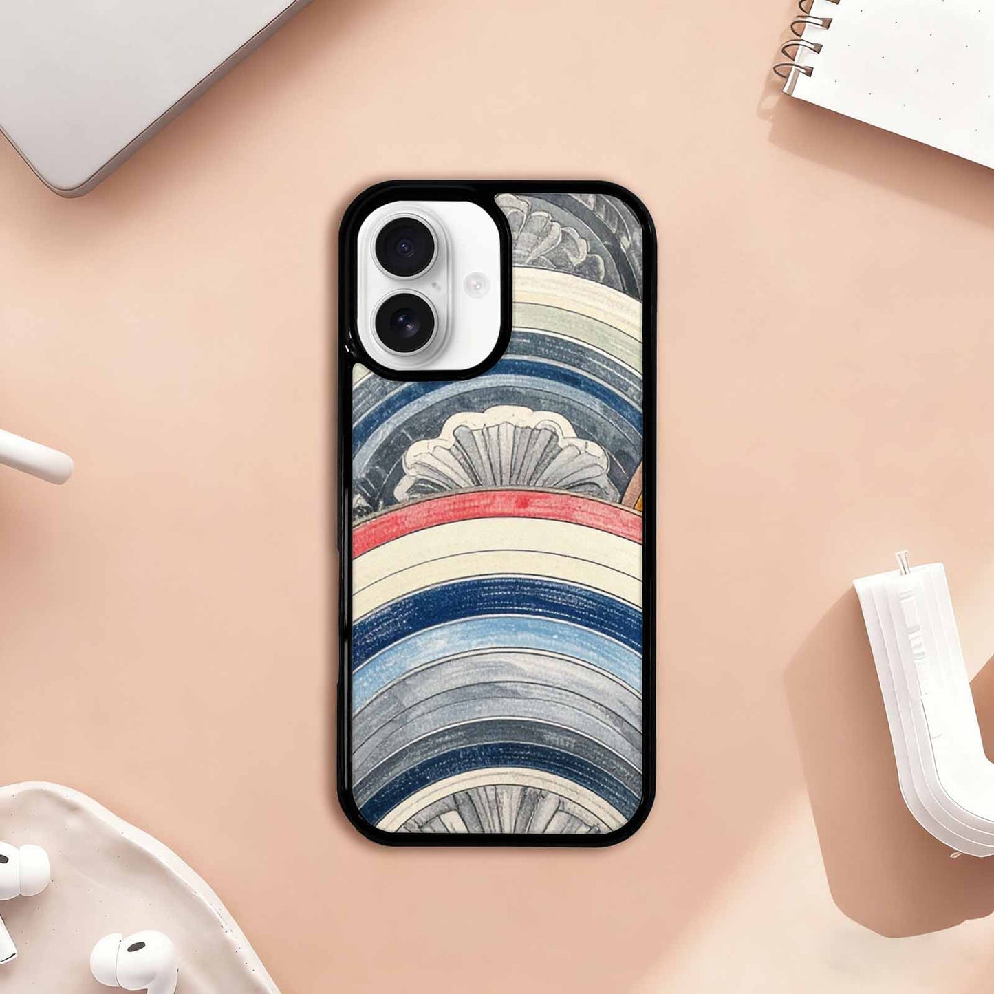 iPhone 17 Case — Hand Drawn Damask Original Art, Original Design Phone Case