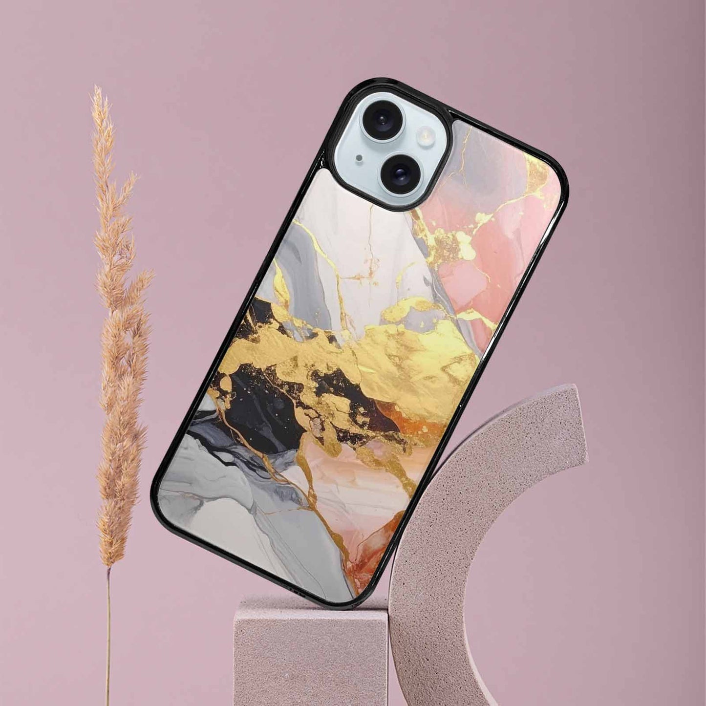 iPhone 15 Plus Case — Marble Vein Marble Veins Pattern Hundreds, Unique Phone Case Design