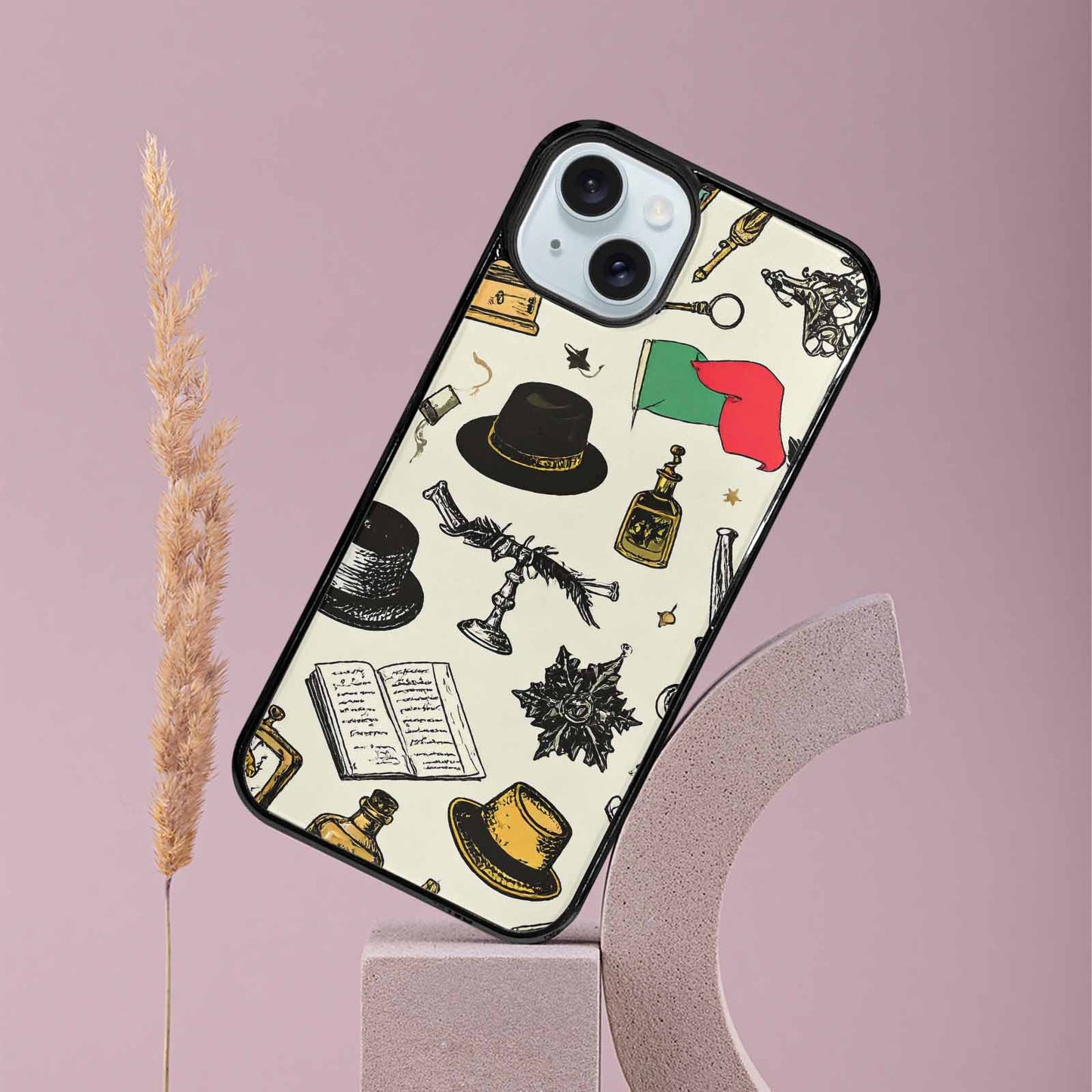 iPhone 15 Plus Case — Noir Spy Silhouette Pen Ink Noir, Original Design Phone Case