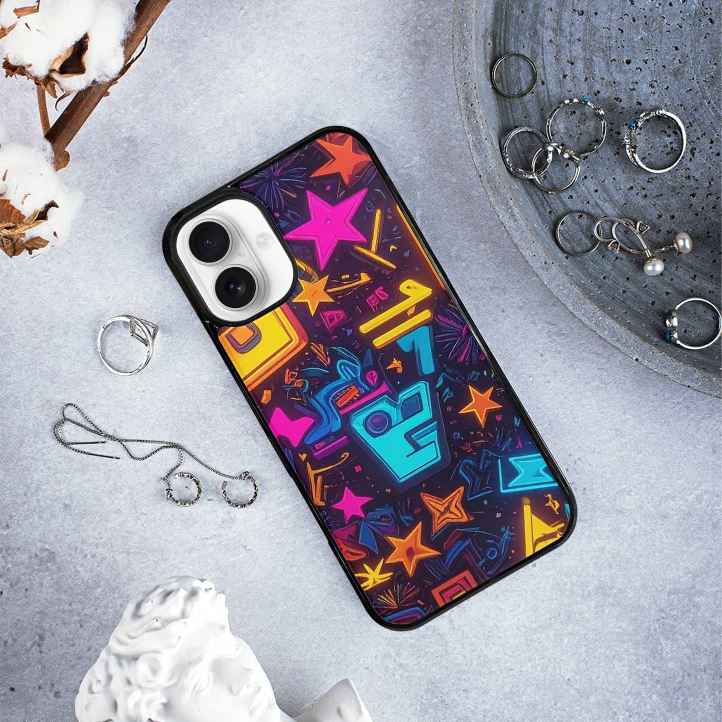 iPhone 16 Plus Case — 80s Retro Motif 80s Retro Motifs, Custom Made Phone Cover