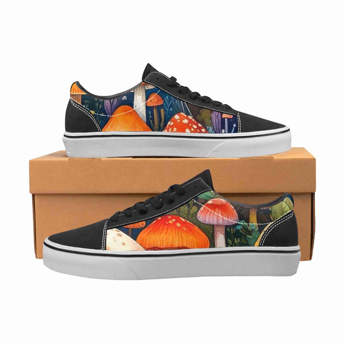 WOMEN'S Mushrooms (general) Mushrooms Pa Lace-Up Canvas Vivid Sneakers