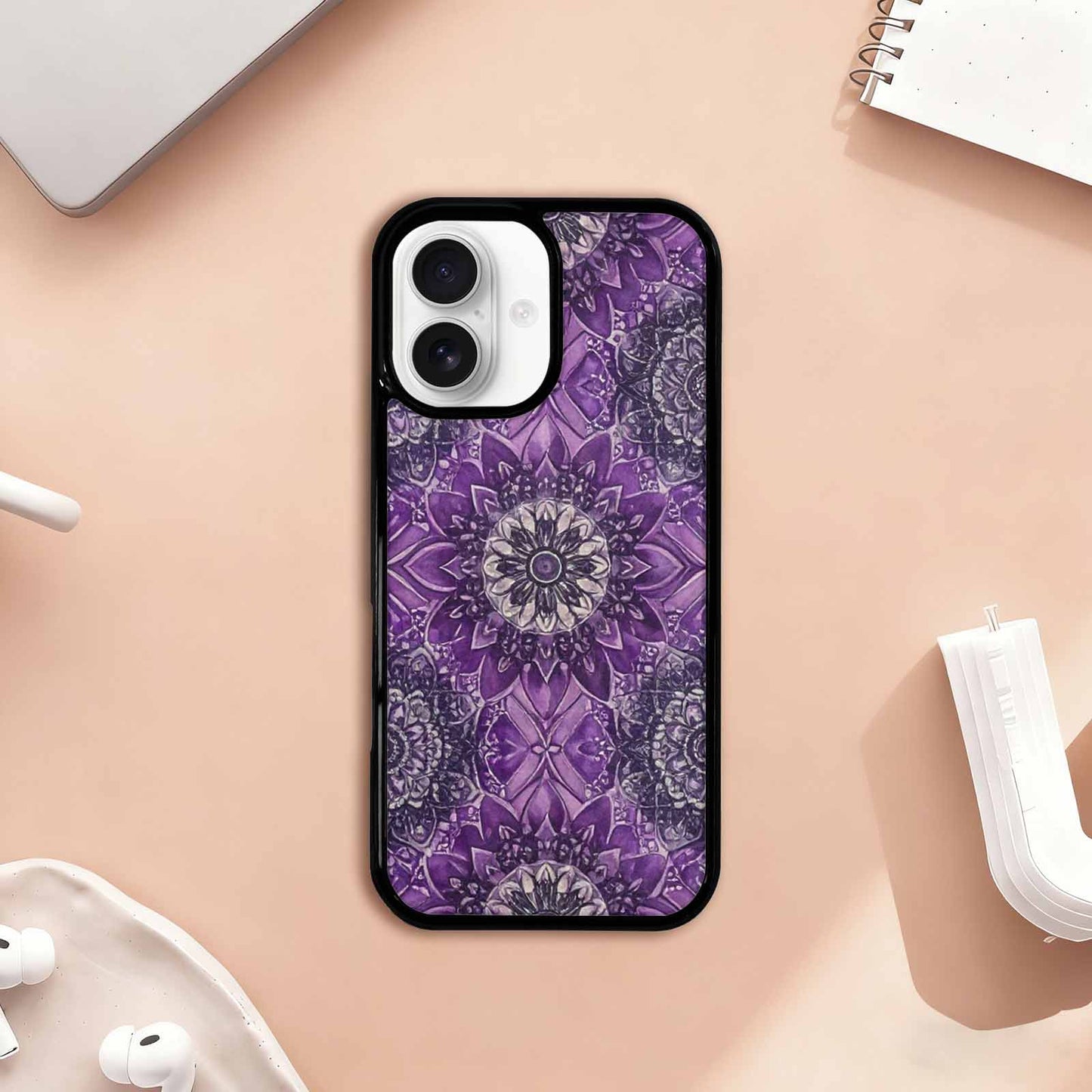 iPhone 17 Case — Small Mandala Pattern, Randomly Floral, Custom Designed Case Cover