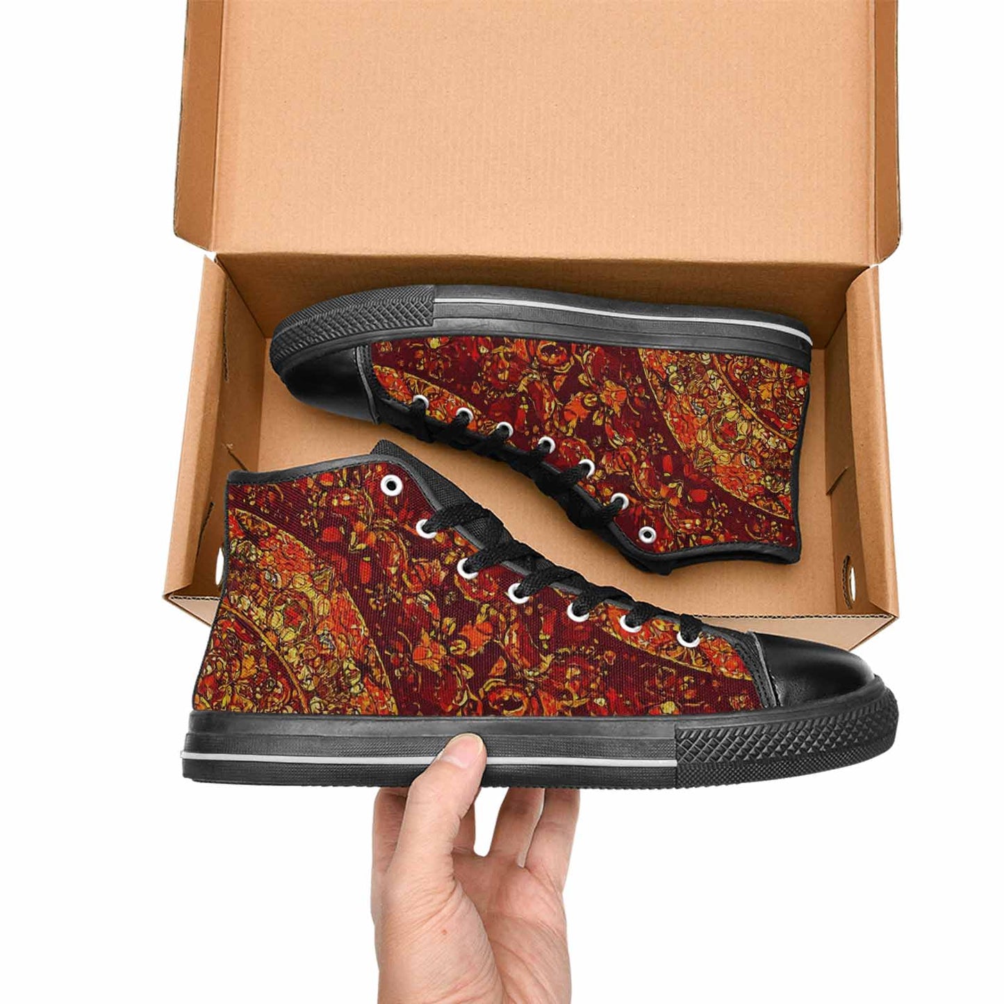 MEN'S Mandala Lions High Top Canvas Dreamcore Shoes