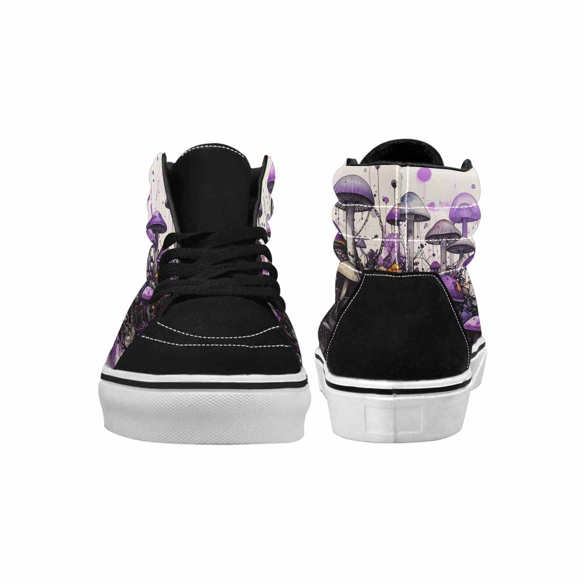 MEN'S Rainbow Drip Mushrooms High Top Canvas Grunge Custom Shoes