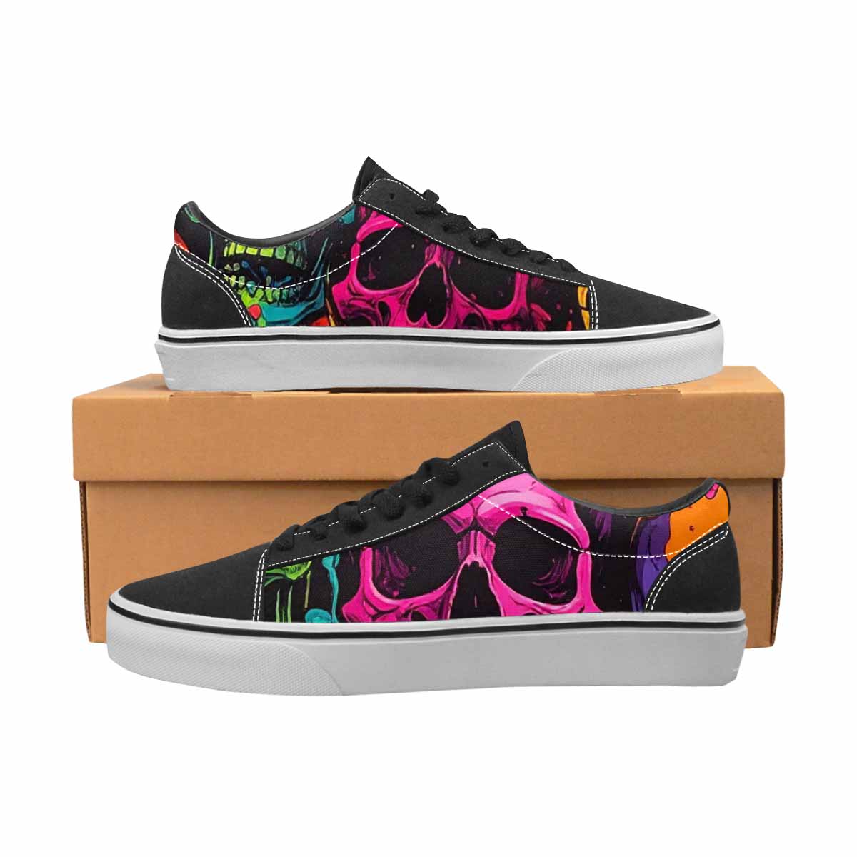 WOMEN'S Vibrant Camo 1000 S Lace-Up Canvas Surreal Custom Shoes