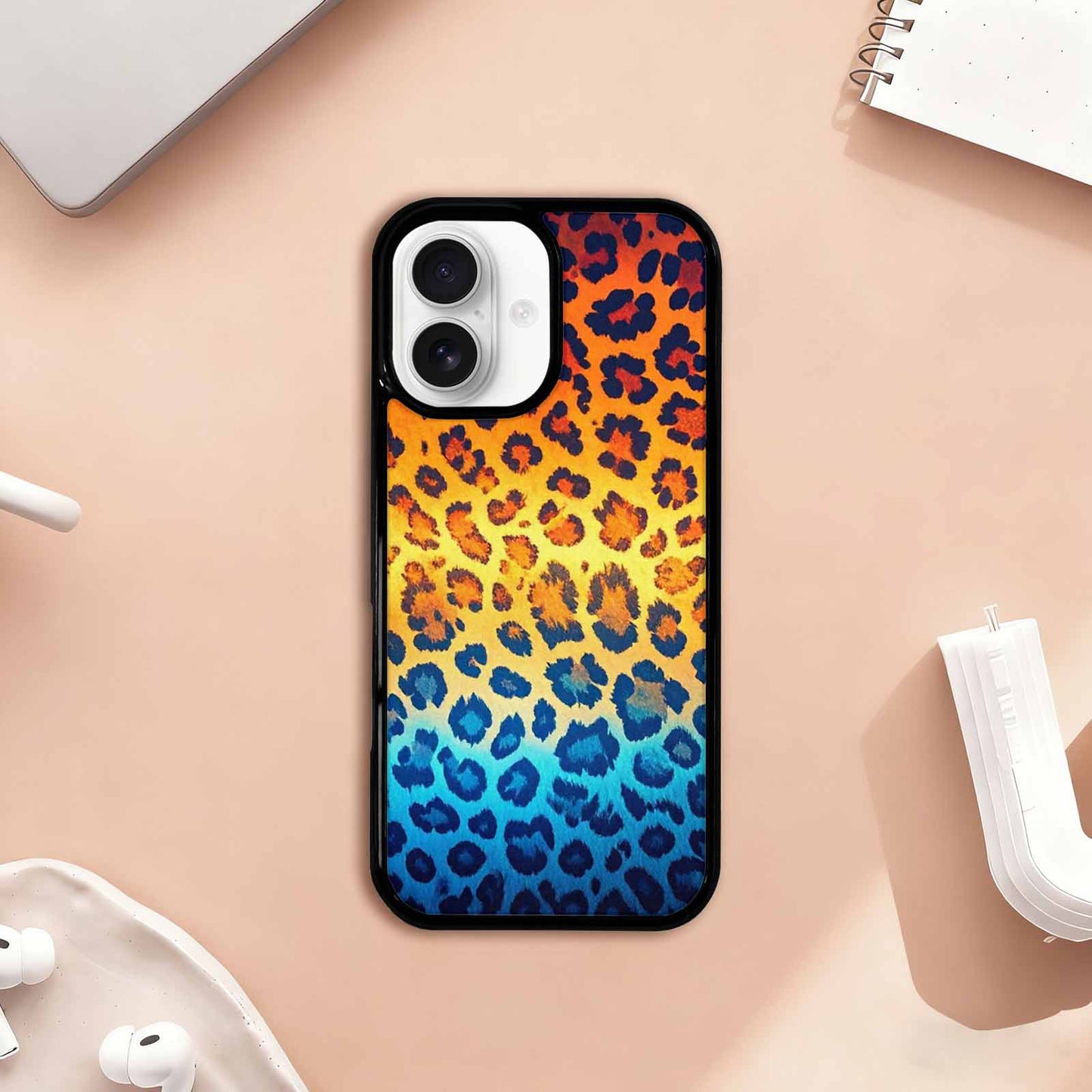 iPhone 17 Case — Leopard Print Gradient Style Animal Print, Personalized Phone Case