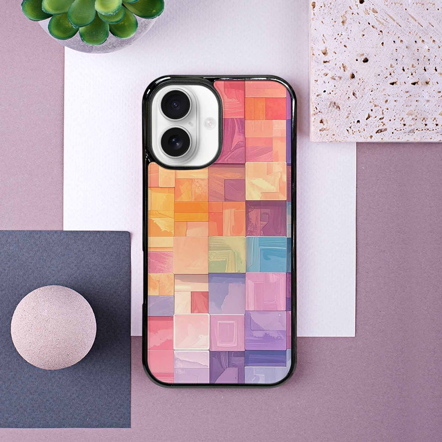 iPhone 16 Case — Color Gradient Fade Pattern Hundreds Of, Custom Designed Case Cover