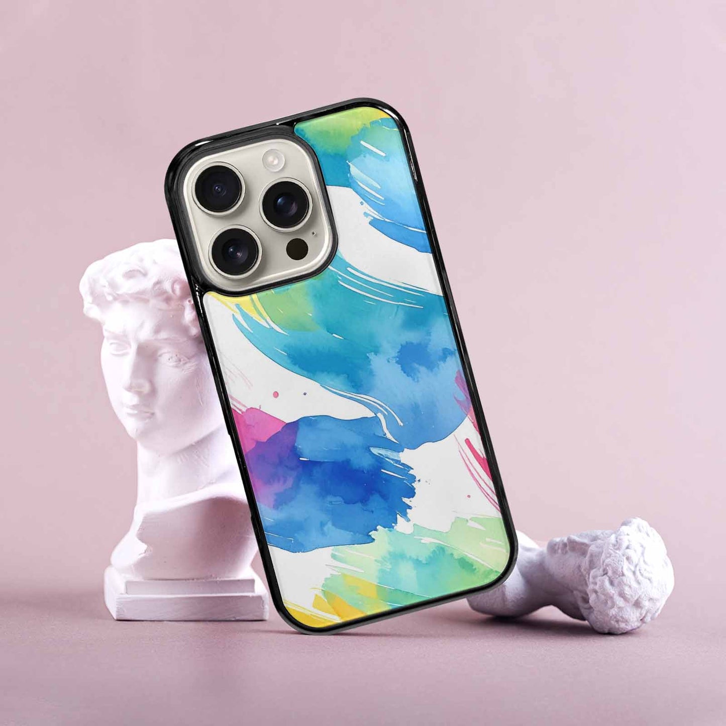 iPhone 16 Pro Case — Trans Strong Watercolor Seamless Pattern Vibrant, Custom Made Phone Cover