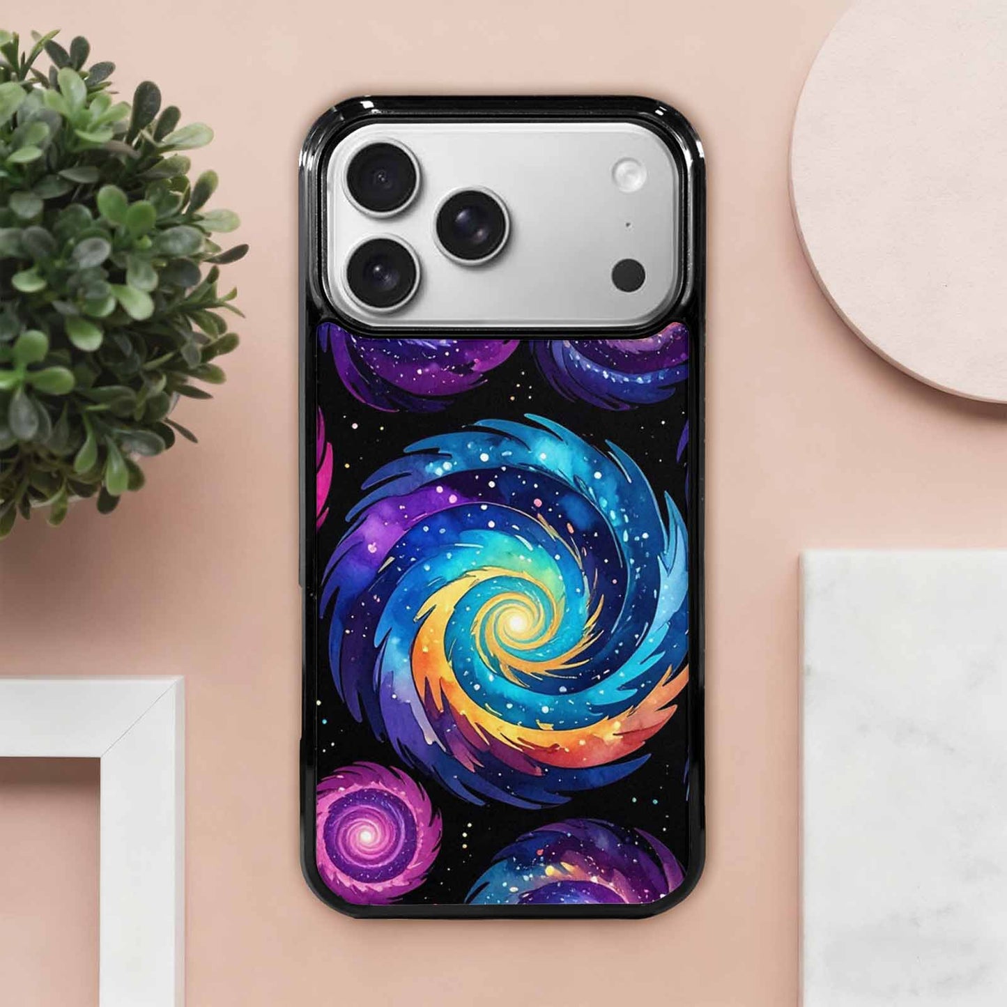 iPhone 17 Pro Max Case — Rose Galaxy Art Seamless Galaxy Space, Custom Designed Case Cover