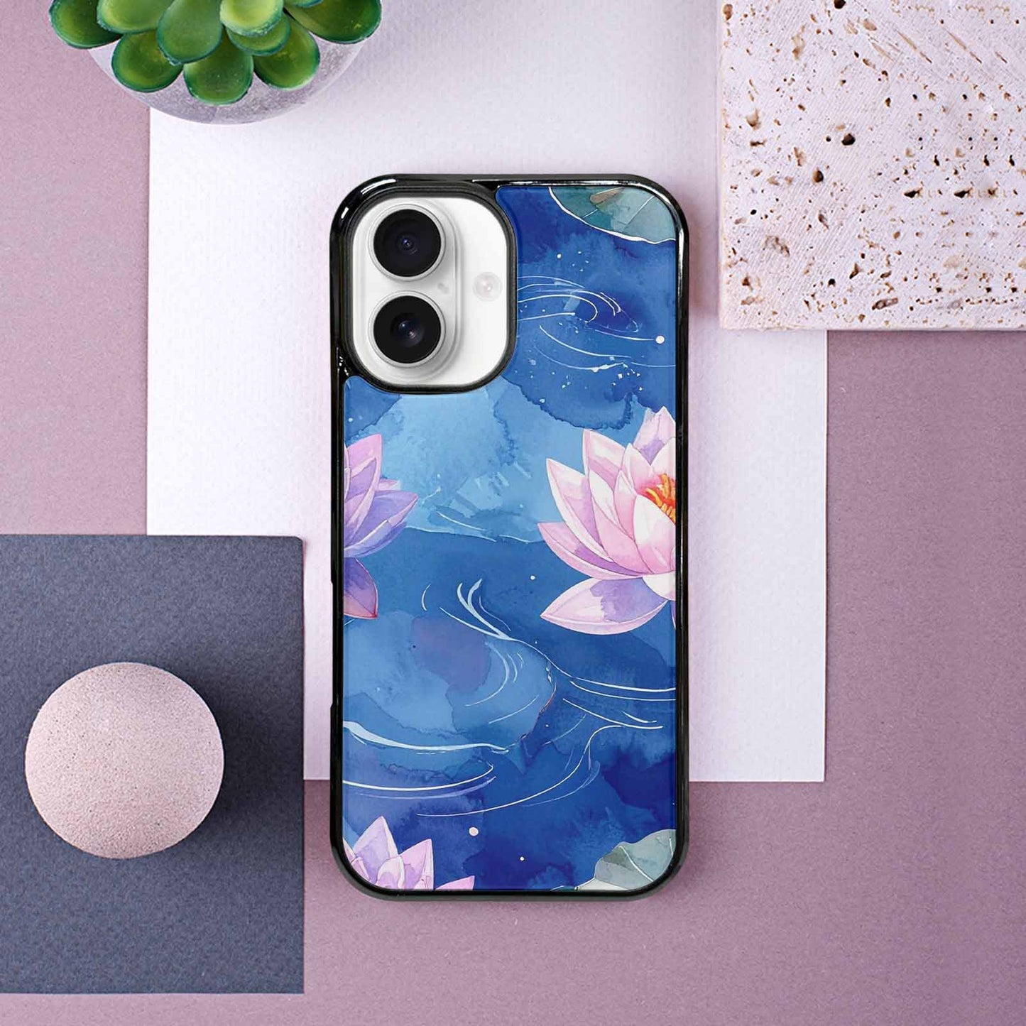 iPhone 16 Case — Water Lilies Impressionist, Custom Made Phone Cover