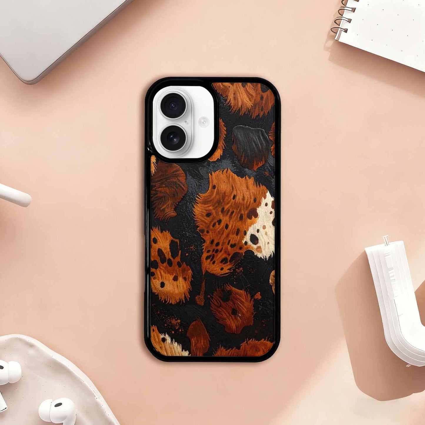 iPhone 17 Case — Small Cow Animal Print Animal Print, Custom Designed Case Cover