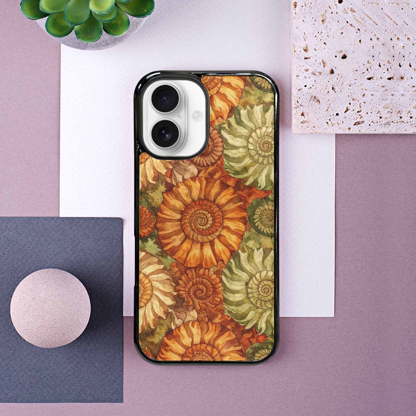 iPhone 16 Case — Tie Dye Earth Tones Blended Overlapping, Custom Designed Case Cover