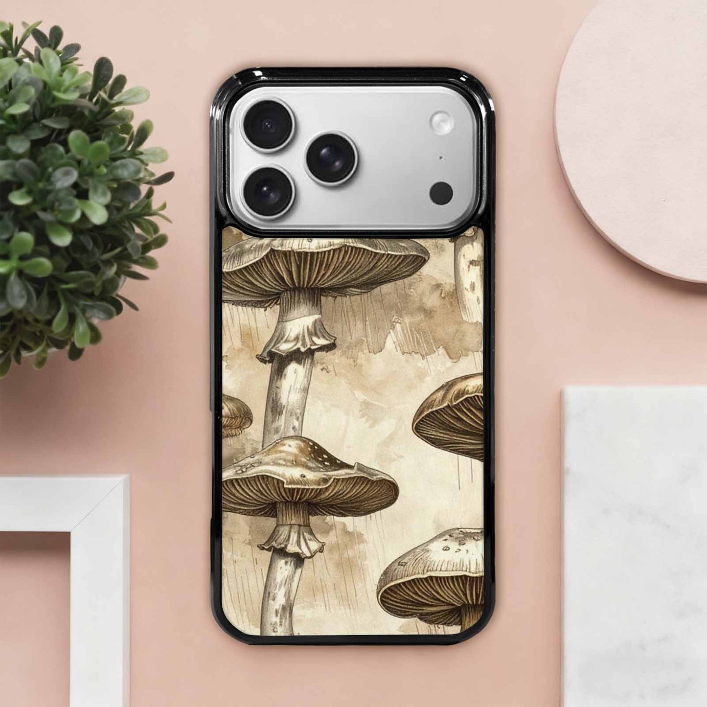 iPhone 17 Pro Max Case — Iridescent Storm Mushroom Original Art, Unique Phone Case Design
