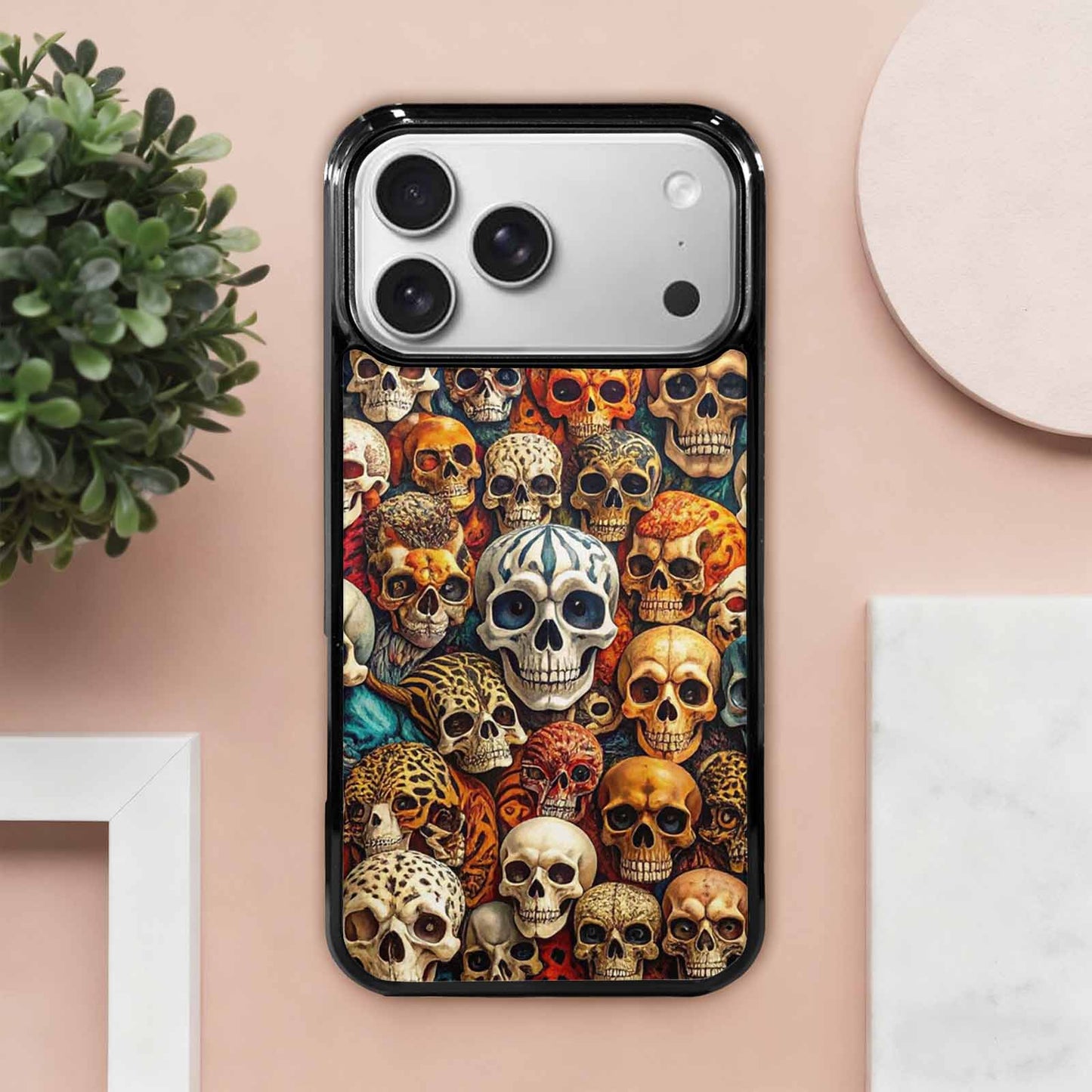 iPhone 17 Pro Max Case — Skulls Animal Printskulls Patt Gothic Skulls, Original Design Phone Case