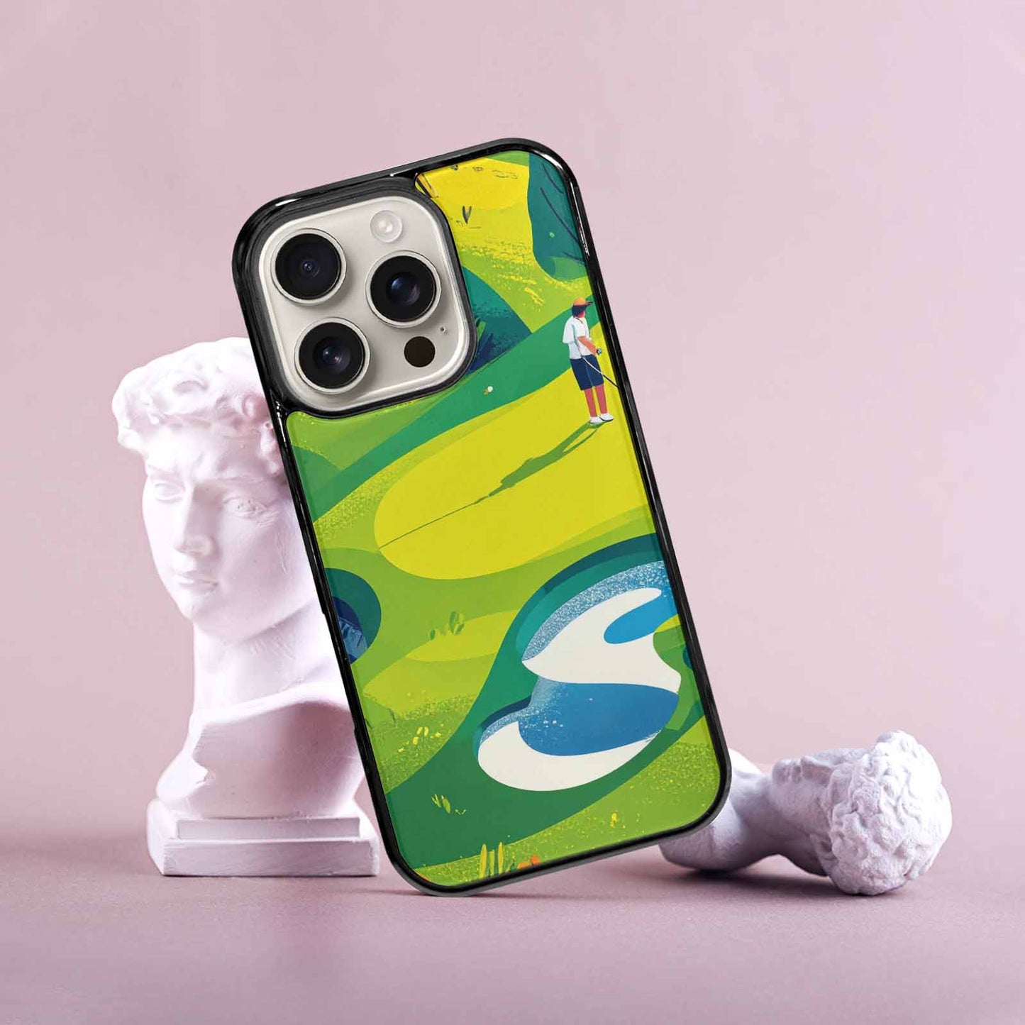 iPhone 16 Pro Case — Golf Cartoon Art Pattern, Custom Phone Case