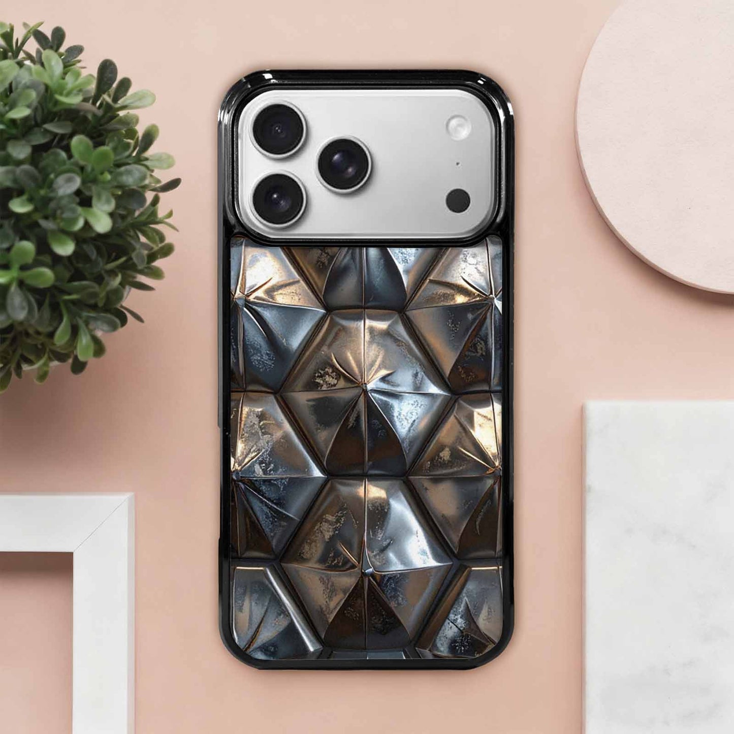 iPhone 17 Pro Max Case — Metallic Back To Original Art, Custom Print Case Cover