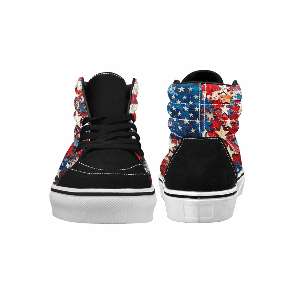MEN'S Patriotic Stars Stripes High Top Canvas Vivid Custom Sneakers