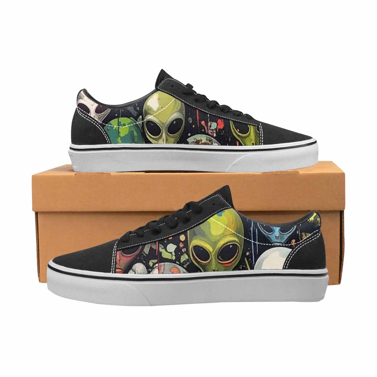 WOMEN'S Aliens × Camo Aliens Lace-Up Canvas Surreal Shoes