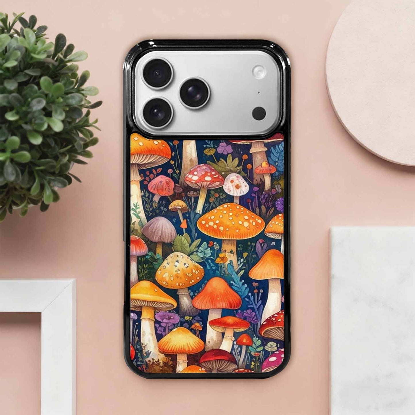 iPhone 17 Pro Max Case — Mushrooms (general) Mushrooms Pattern Original Art, Custom Phone Case