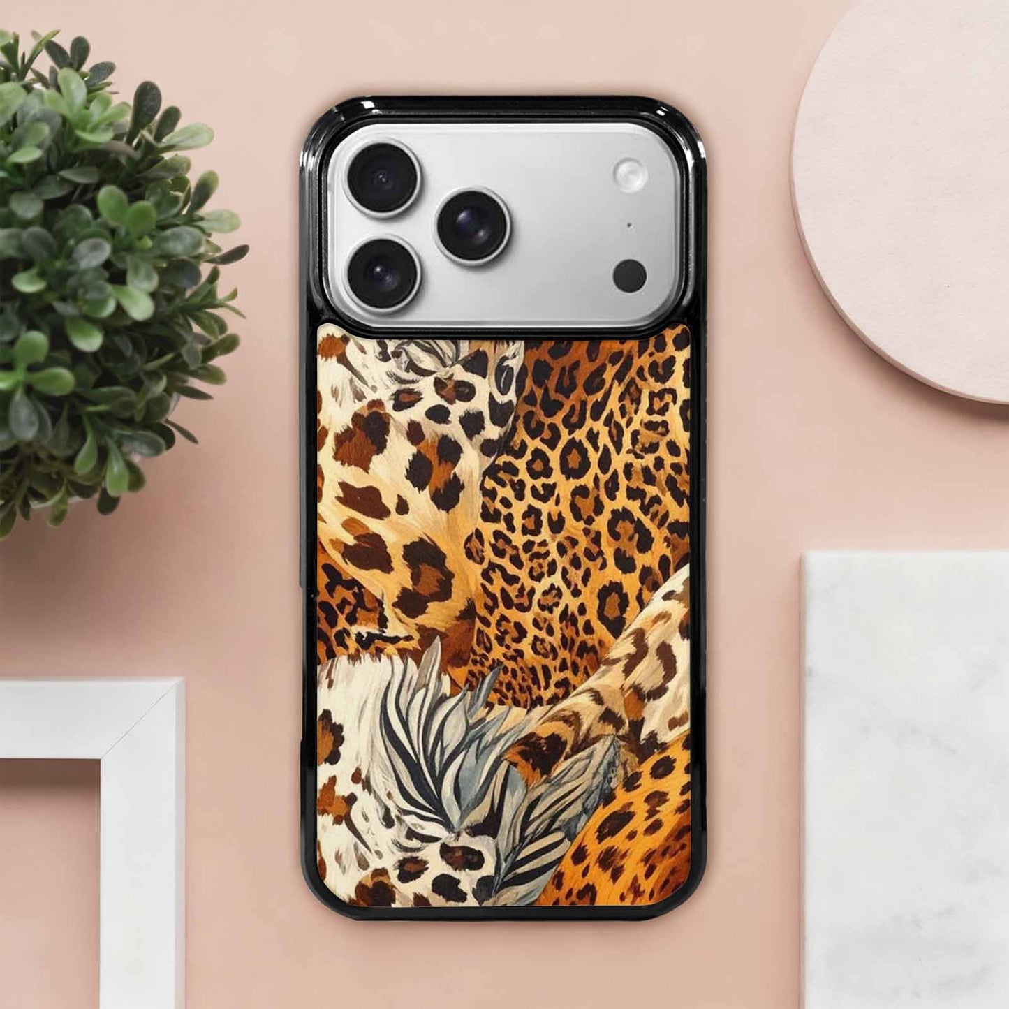 iPhone 17 Pro Max Case — Small Animal Print Pattern, Animal Print, Original Design Phone Case