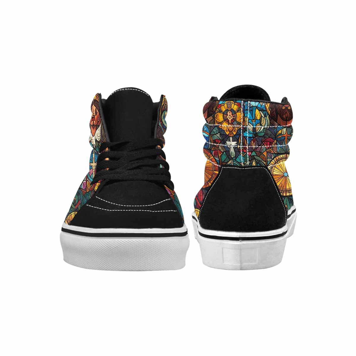 WOMEN'S Jesus Face Small High Top Canvas Y2K Custom Shoes