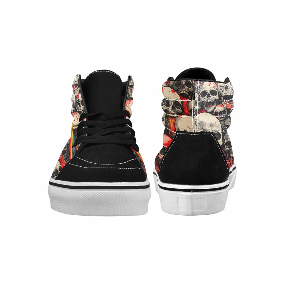 MEN'S Rainbow From Skull S High Top Canvas Dark Academia Sneakers