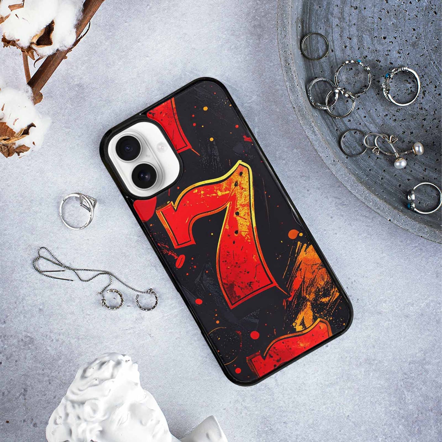 iPhone 16 Plus Case — Dice And Casino Pattern Seamless Repeat, Custom Phone Case
