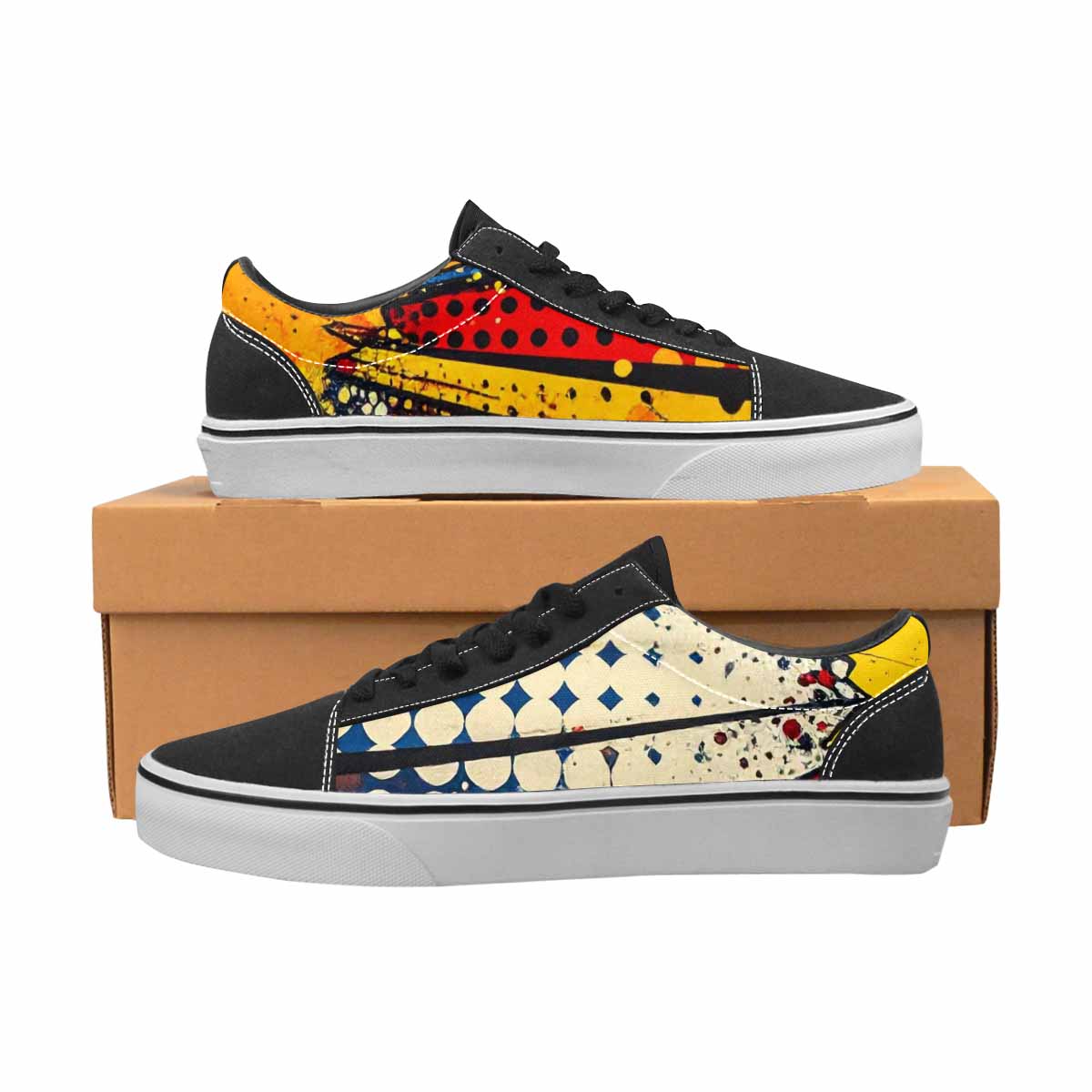 WOMEN'S Comic Halftone Lace-Up Canvas Aesthetic Shoes