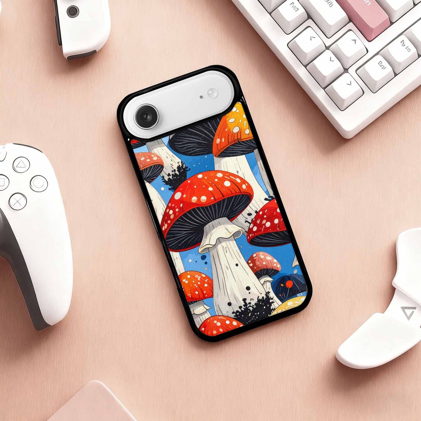 iPhone 17 Air Case — Vivid Winter Mushroom Seamless Cartoon Cute, Original Design Phone Case
