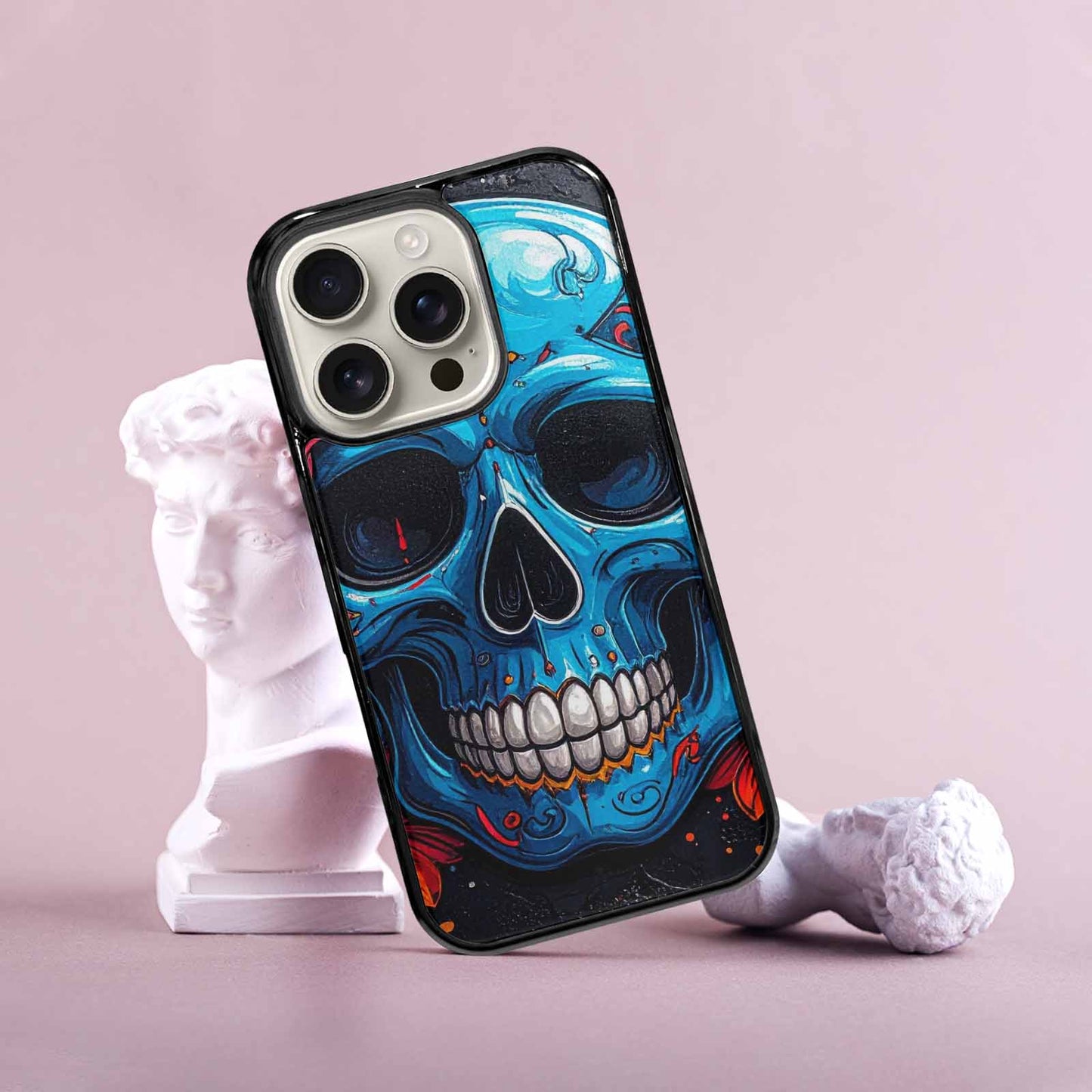 iPhone 16 Pro Case — Graffiti Skull Art Seamless Pattern Vibrant, Custom Designed Case Cover