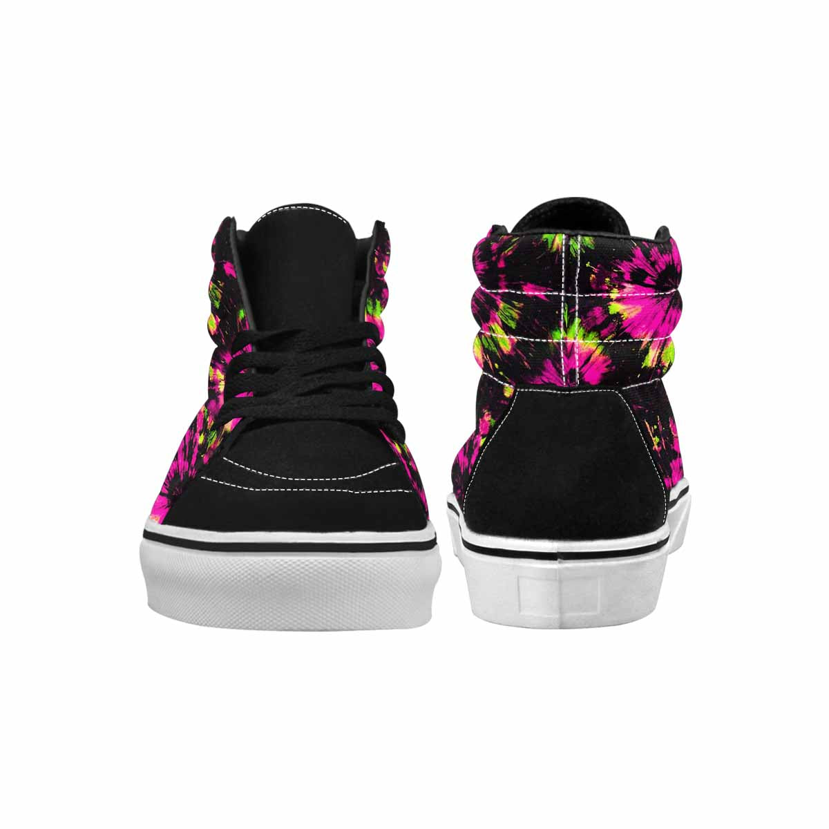 WOMEN'S Acid Wash Tie Dye Neon High Top Canvas Aesthetic Custom Shoes