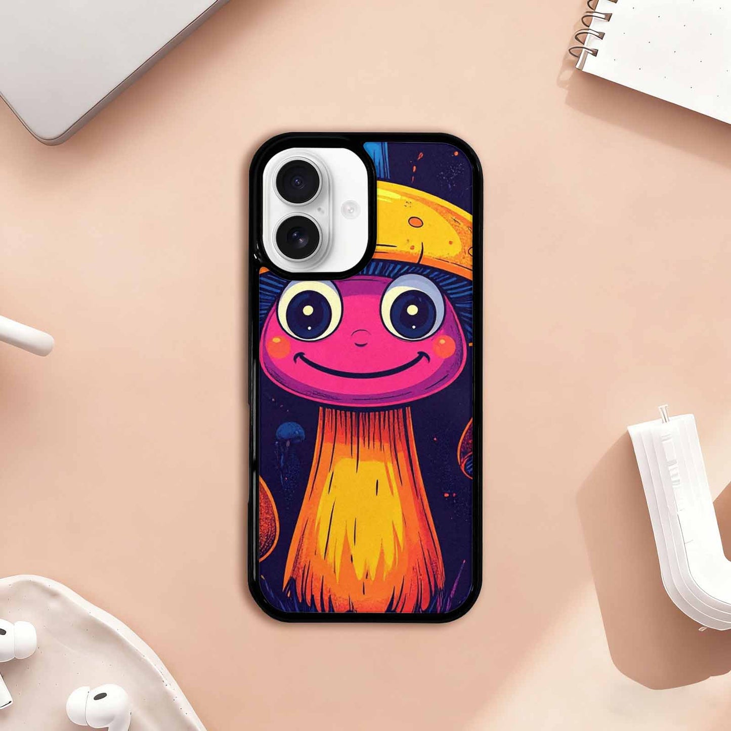 iPhone 17 Case — Retro Mushroom Cartoon Art Retro Vintage, Custom Designed Case Cover