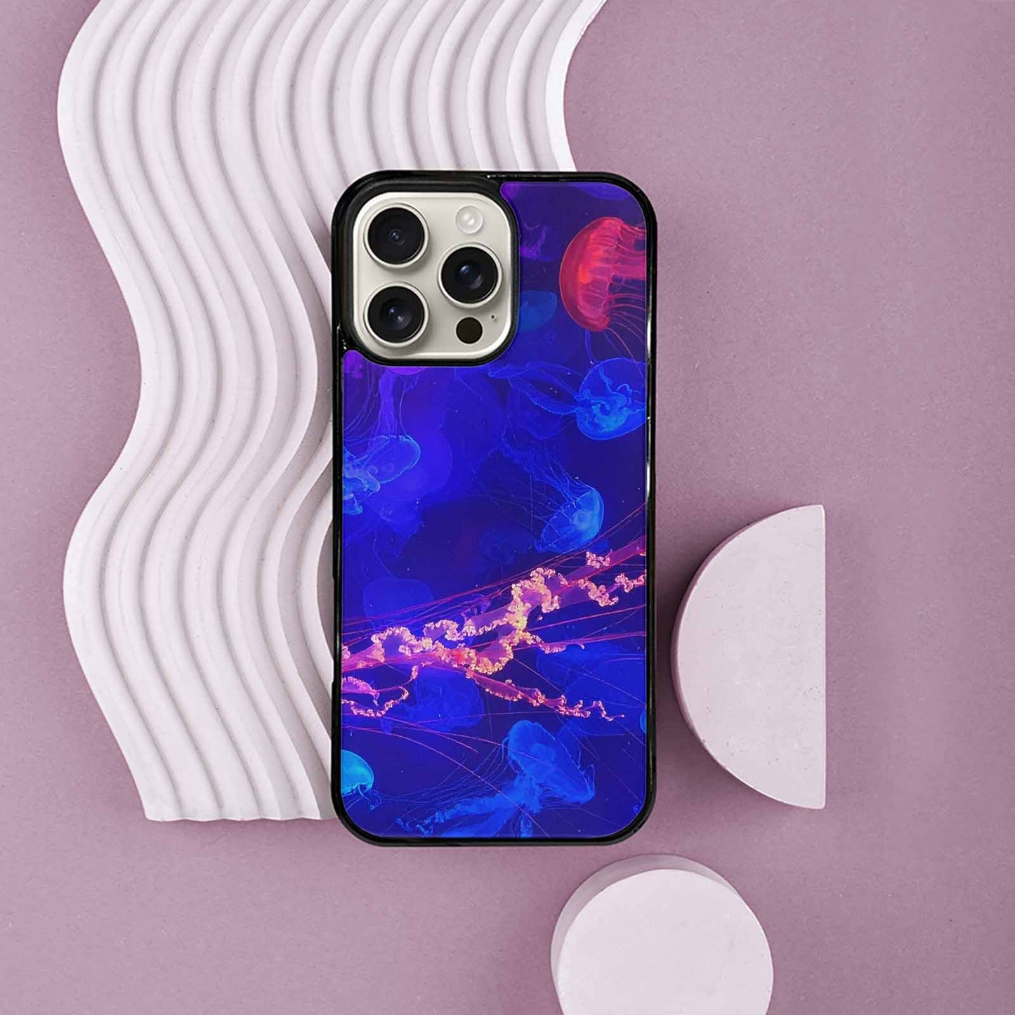 iPhone 16 Pro Max Case — Jellyfish Glow Jellyfish Glow Pattern Hundreds, Custom Print Case Cover
