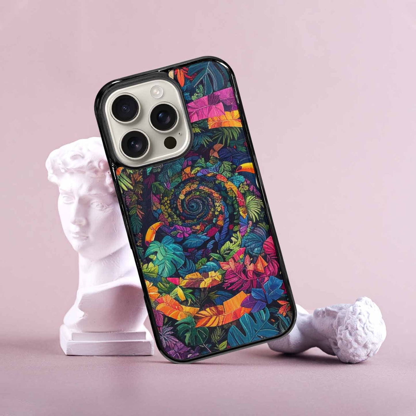 iPhone 16 Pro Case — Toucan Jungle Toucan Jungle Pattern Hundreds, Custom Printed Phone Case