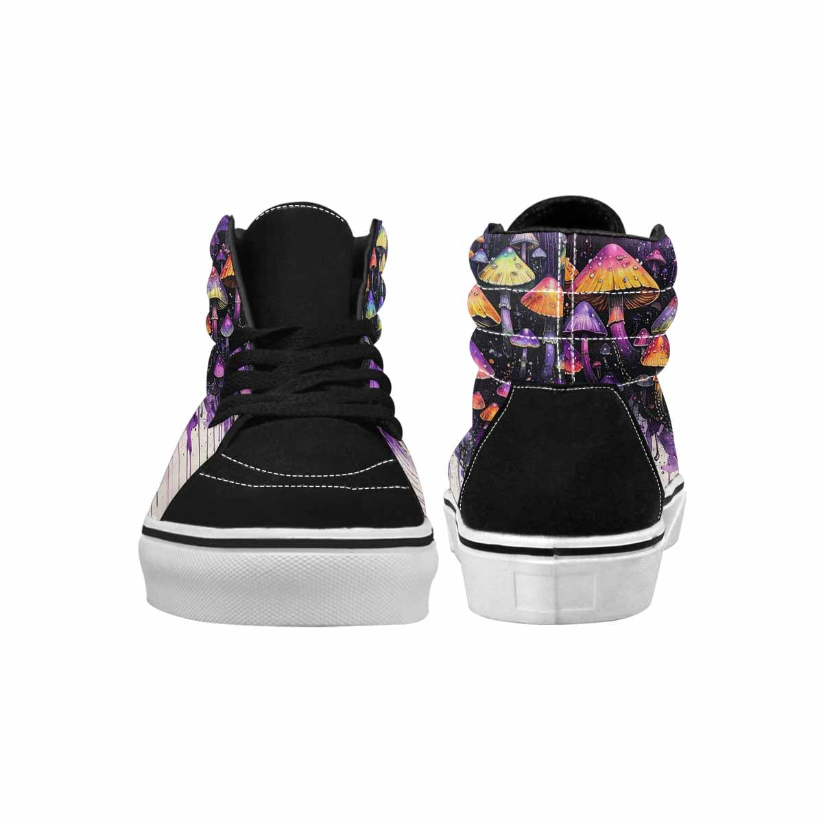 MEN'S Rainbow Drip Mushrooms High Top Canvas Surreal Shoes