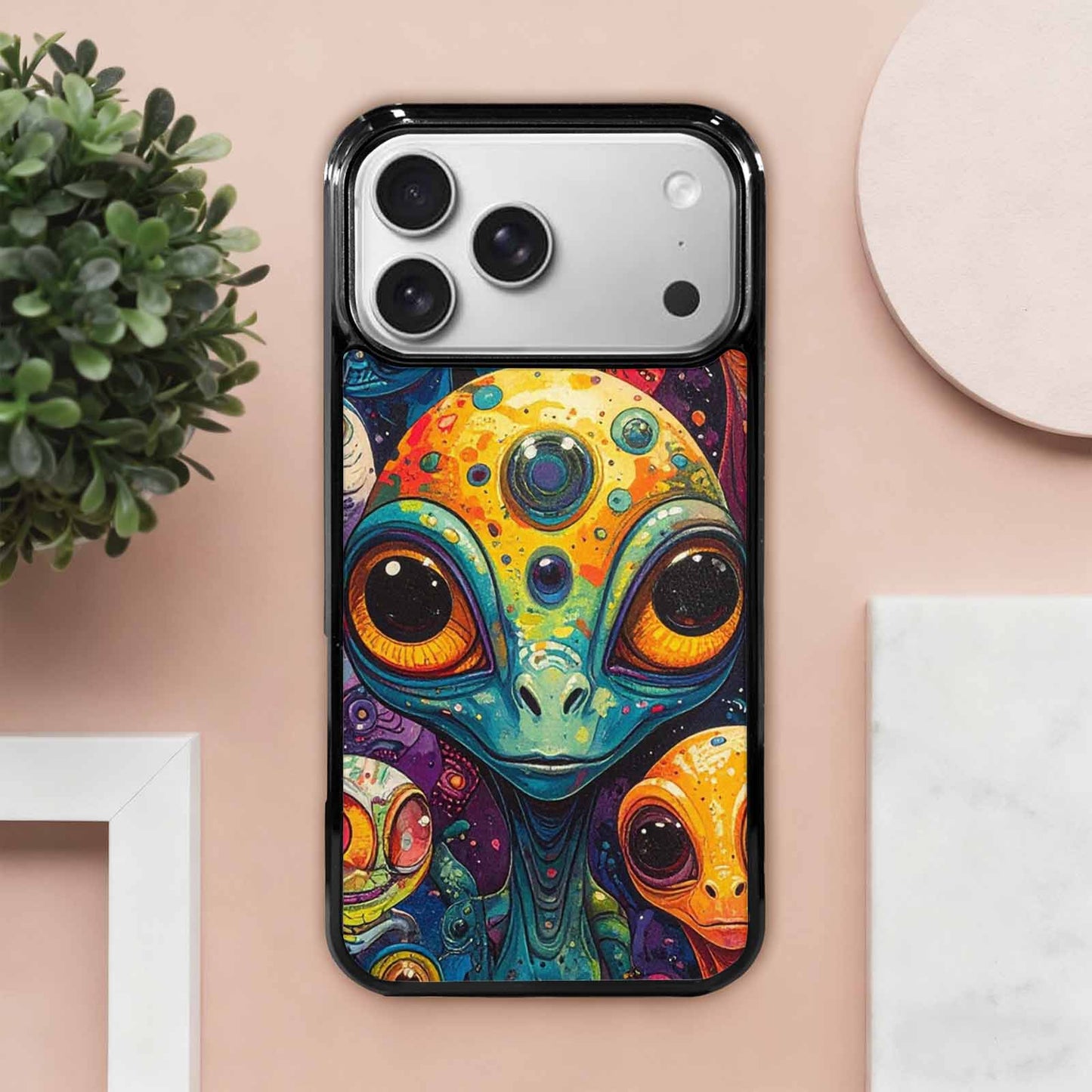 iPhone 17 Pro Max Case — Cartoon Alien Characters Alien Scifi, Customized Protective Case
