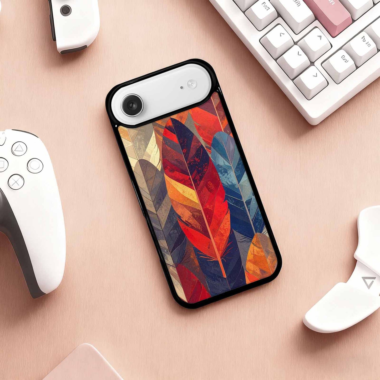iPhone 17 Air Case — Retro New Year Feather Retro Vintage, Custom Phone Case