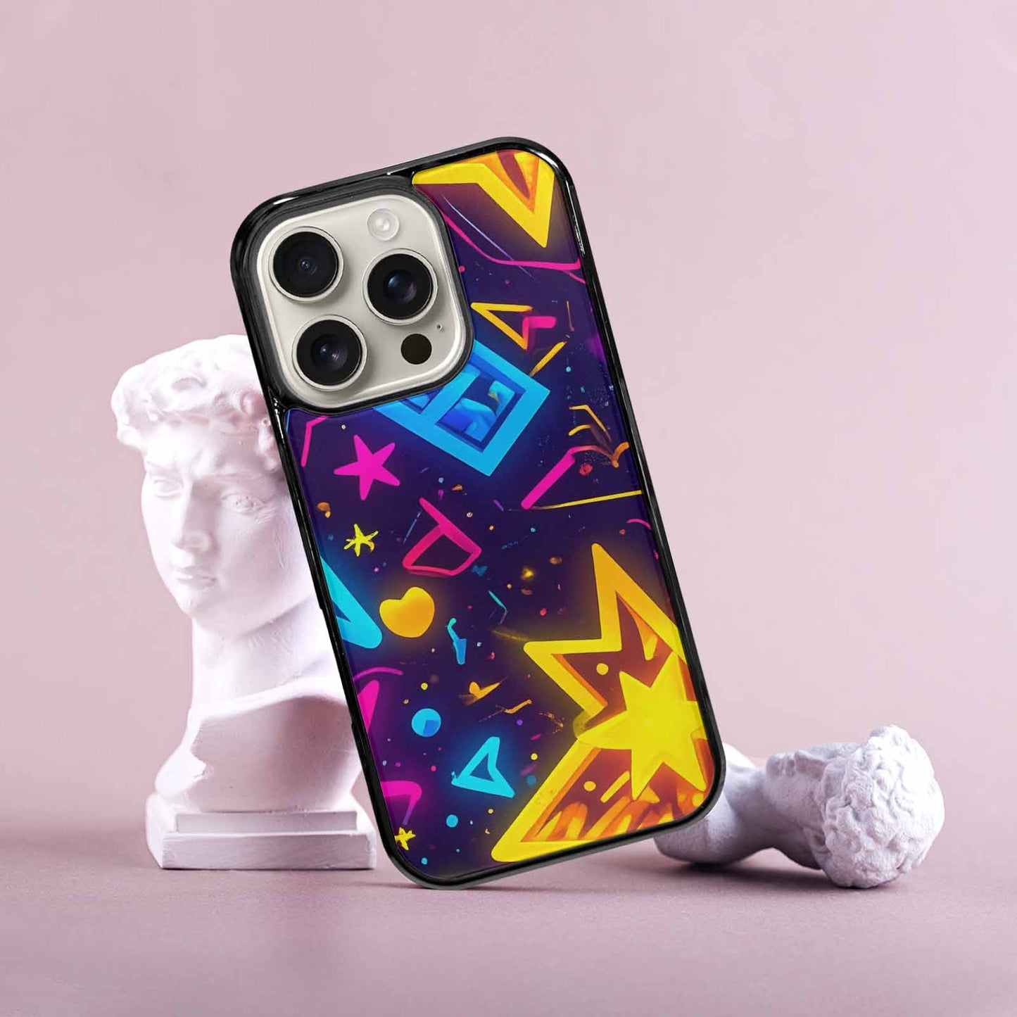 iPhone 16 Pro Case — 80s Retro Motif 80s Retro Motifs, Custom Printed Phone Case