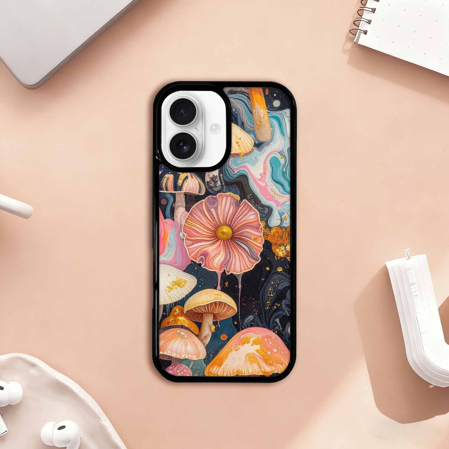 iPhone 17 Case — Mushrooms Pattern Hundreds Of Original Art, Custom Phone Case