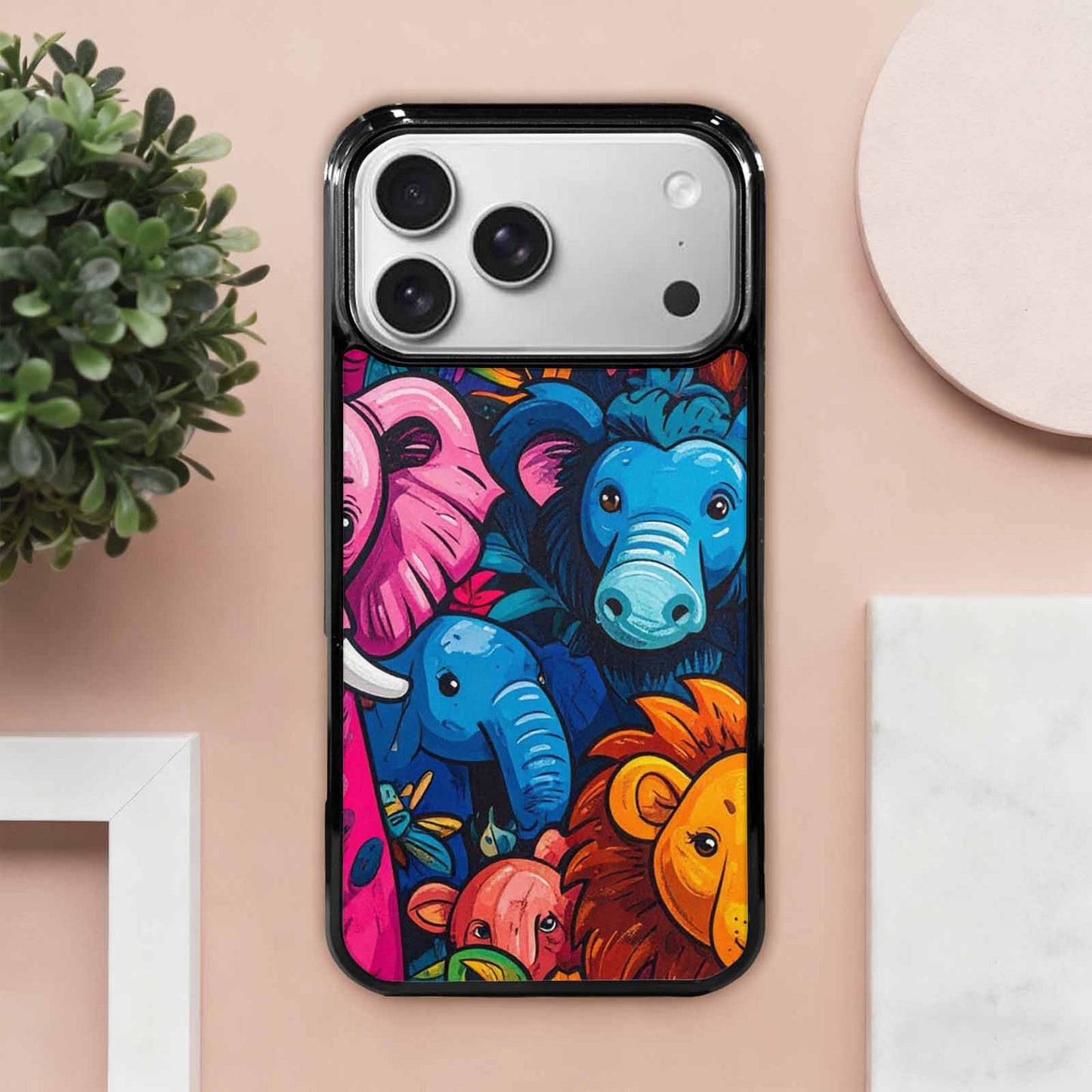 iPhone 17 Pro Max Case — Cartoon Animal Characters Cartoon Cute, Custom Art Phone Cover