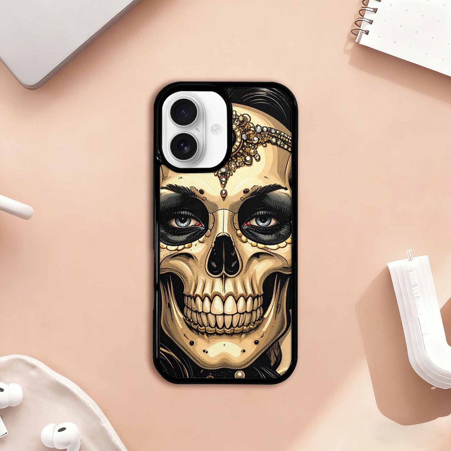 iPhone 17 Case — Skull Dark Art Gothic Print Gothic, Custom Printed Phone Case