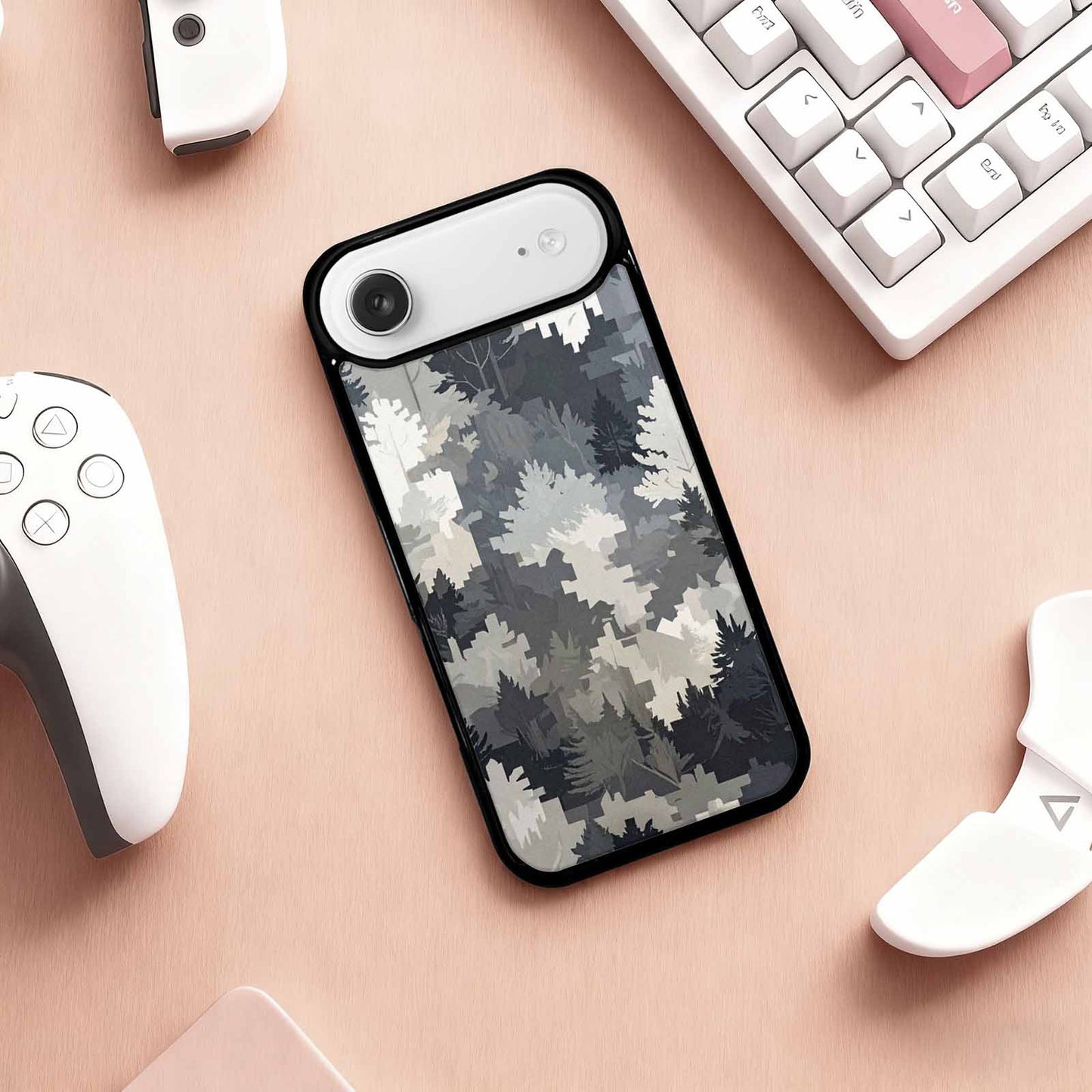 iPhone 17 Air Case — Small Military Camouflage Blotch Pattern Camo, Original Design Phone Case